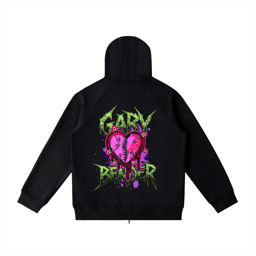 Gary Bender Broken Heart Zip Hoodie